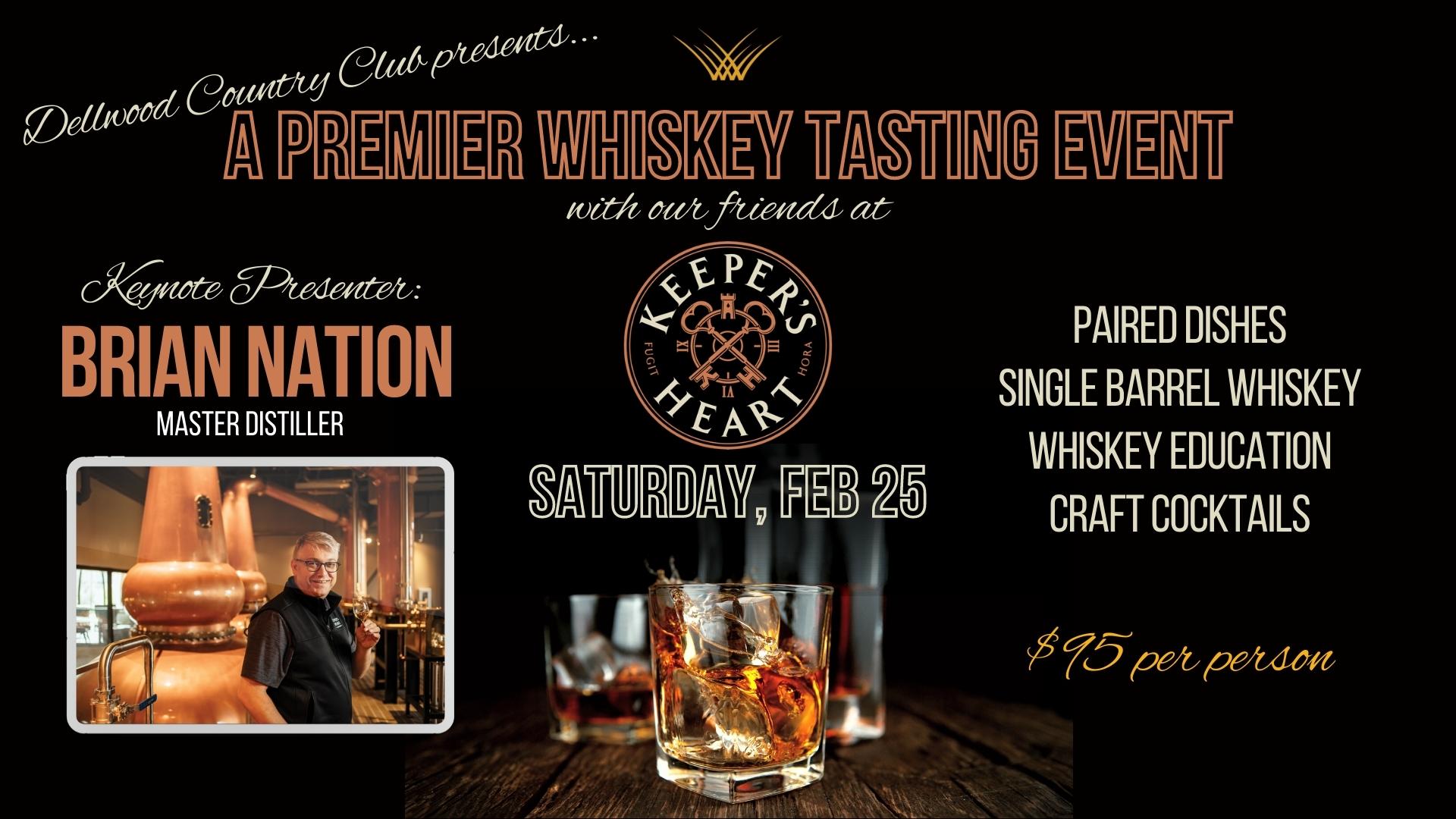 A Premier Whiskey Tasting Event with Keeper’s Heart Dellwood Country Club